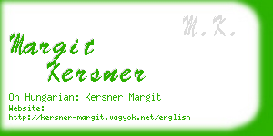 margit kersner business card